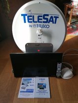 TELECO automatische Camping sat anlage 60 cm mit Fernbedienung und 12 V TV (55 cm)