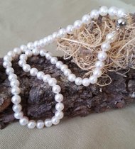 Exquisite allerfeinste echte Perlenkette 45 cm Lang