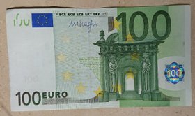 100 Euro € Schein X Serie mit 0, v.2002,einer der ersten, Mario Draghi